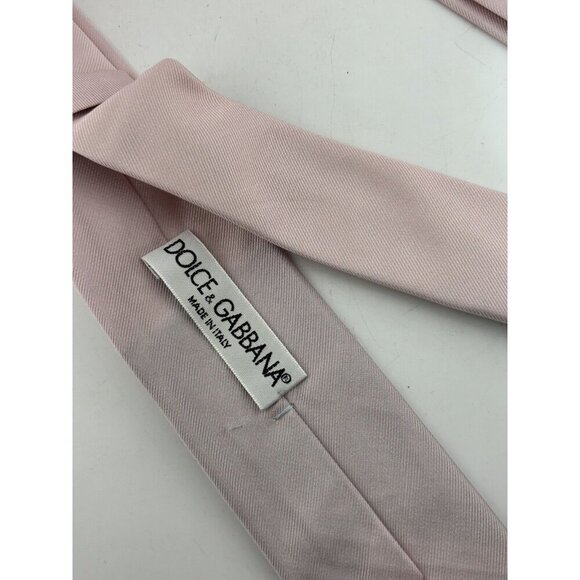 Dolce & Gabbana Made in Italy Men's Silk Neck Tie Light Pink - Picture 4 of 5